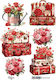 Maja's Memories Hârtie de orez Decoupage Red