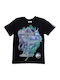 Kids' Shirt Short Sleeve Black Dragon Night Black