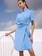 Desiree Mini Shirt Dress Dress Light Blue