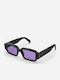 Retrosuperfuture Astro Unisex Sunglasses with Black Plastic Frame and Purple Lens ASTRO-LH2