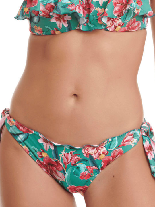 Erka Mare Bikini Slip mit Schnüren Green