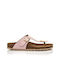 Boxer Leather Women's Flat Sandals Anatomic in Beige Color