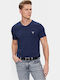 Men's Undershirt Short-sleeved in Blue Color