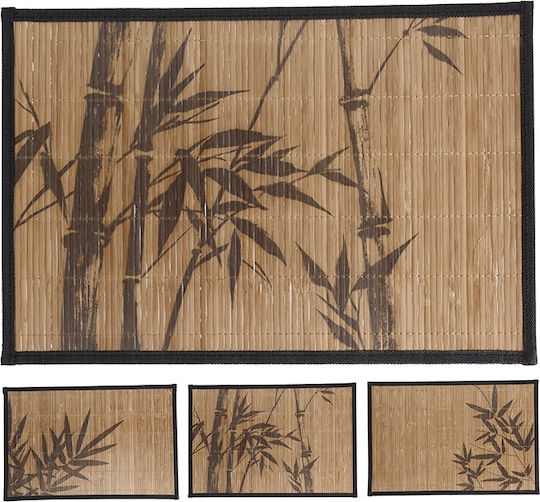 Zaros Placemats Bambus Negru 45x30cm 1buc