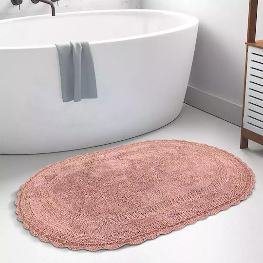 Lino Home Πατάκι Μπάνιου Βαμβακερό Οβάλ Libata 2500000788 Pink 50x80εκ.