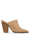 Tsakiris Mallas Heel Leather Mules Beige