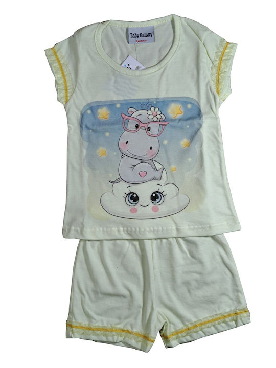 Galaxy Pijama pentru copii De vară Yellow