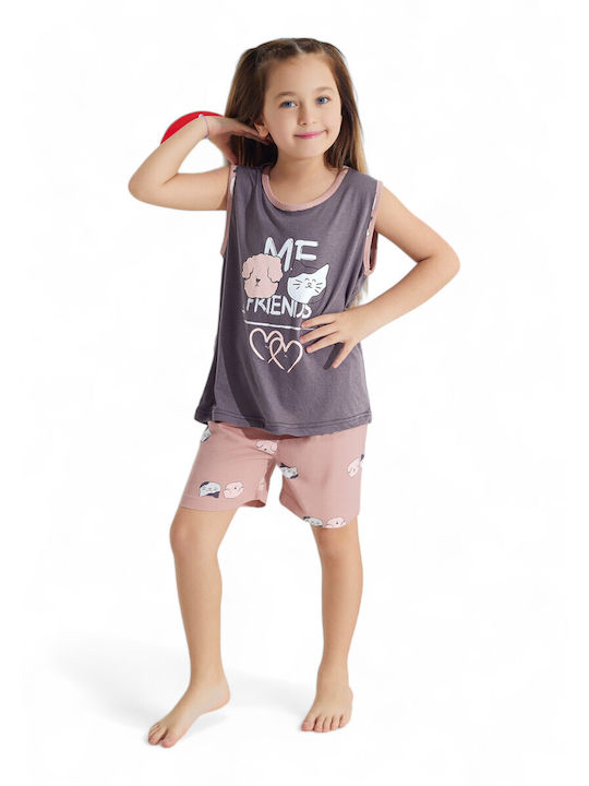 PijaMood Kids Pyjamas Summer Charcoal