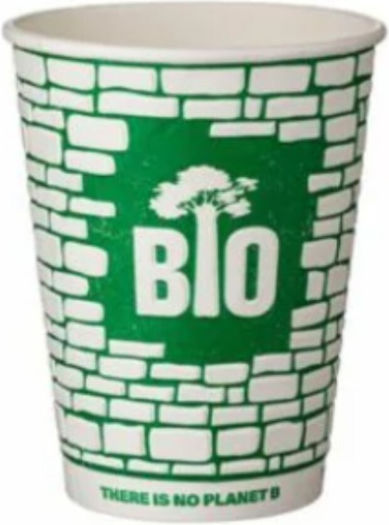 Cesti de hârtie cu design embosat cu două straturi de apă Tessera 12oz 25 bucăți alb verde