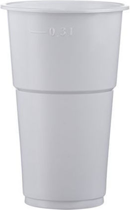 Λευκά Ποτήρια Pp Ποτού Ή Νερού 330ml N.508