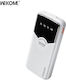 WK WP-43 Power Bank 20000mAh 22.5W με 2 Θύρες USB-A και Θύρα USB-C Power Delivery / Quick Charge 2.0 Λευκό