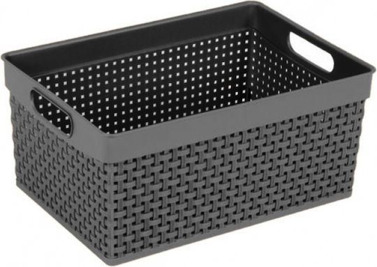 Homeplast Coș de Depozitare Rattan Gri 8lt 1buc