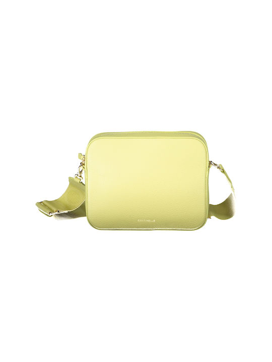 Coccinelle Γυναικεία Τσάντα Ώμου Κίτρινη