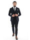 Men's Suit with Vest BLUE