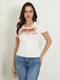 Guess Women's T-shirt Floral White