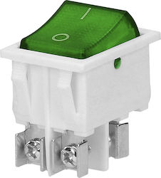 Orno On-Off switch Rocker with Lighting Green 1pcs