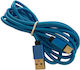 2m Braided USB 2.0 to micro USB Cable Blue (8801)