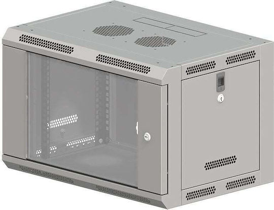 Q-Lantec Montat pe perete Cabină Rack 6U Gri SW-6U-600-600-N-DSJ-OP-RP-B-S