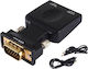 Convertor VGA HDMI 3.5mm Masculin În VGA HDMI 3.5mm Feminin 1 Bucată ZE1HD33QWS8
