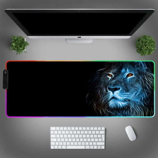 Gaming Mouse Pad XL (600mm) με RGB Φωτισμό μέσω USB Μαύρο
