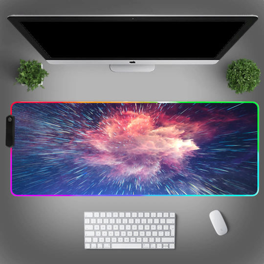 Gaming Mouse Pad XXL (900mm) με RGB Φωτισμό μέσω USB Μαύρο