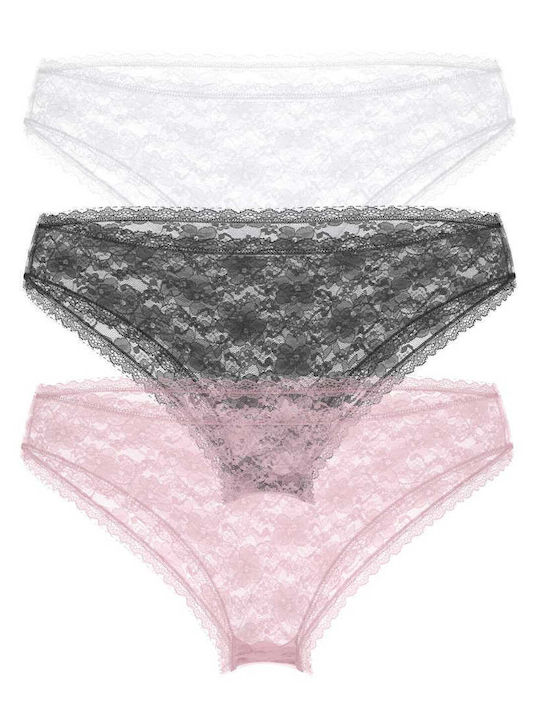 Guess Γυναικεία Slip 3Pack Pink, White, Black