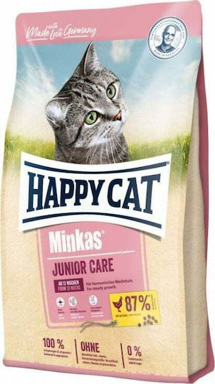 Happy Cat Minkas Trockenfutter für junge Katzen mit Geflügel / Mais / Fleisch / Fisch 0.5kg