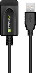 Techly IUSB-REP220TY3 USB 2.0 USB-A-Stecker zu USB-B-Stecker 20m