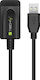 Techly USB 2.0 Кабел USB-A мъжки - USB-B мъжки Черен 20м IUSB-REP220TY3