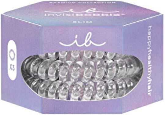 Invisibobble Slim Premium Scrunchies Crystal Clear 3τμχ