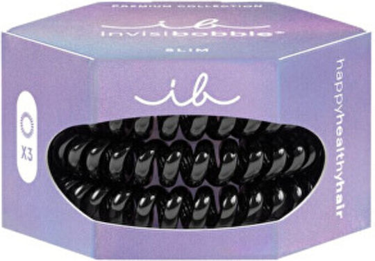 Invisibobble Slim Premium Haargummis True Black 3 Stück