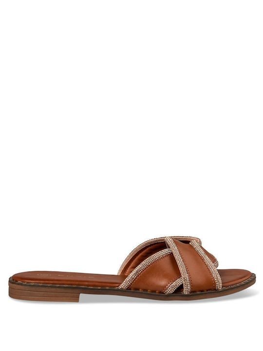 Envie Shoes Leather Women's Sandals Brown