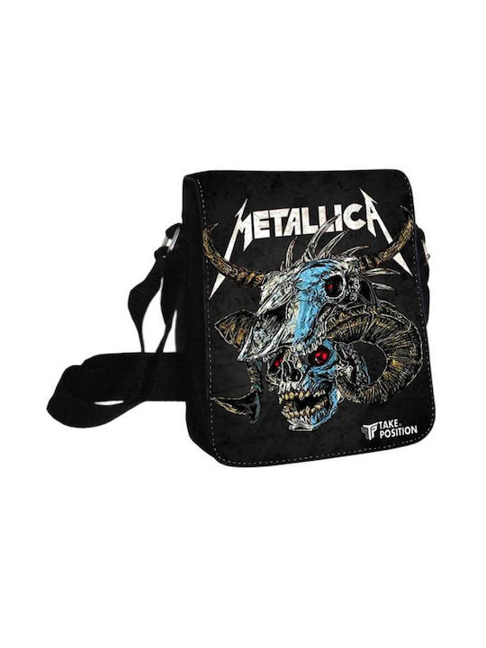 Τσαντάκι Ώμου Unisex Metallica Scull Takeposition Μαύρο 980-7531