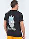 Two Brothers T-shirt Rick And Morty Μαύρο Βαμβακερό