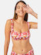 Minerva Padded Bikini Bra with Adjustable Straps Multicolour