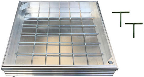 Κάλυμμα Φρεατίου Αλουμινίου 40x50 Cm Επιγεμιζόμενο 1.5 Ton