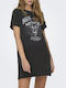 Only Life Mini Tricou Rochie Black