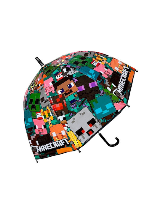 Minecraft Kinder Regenschirm Gebogener Handgriff Bunt