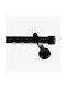 Frans Athens Tapa One-Way Metallic Curtain Track Black 160cm FR-8840L15_17447