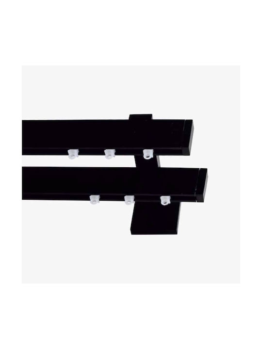 Frans 'super' Two-Way Metallic Curtain Track Black 360cm FR-8856L15_17766
