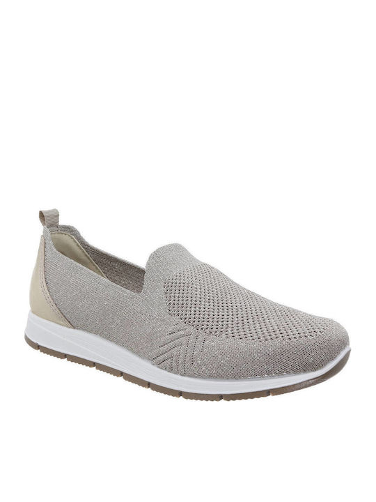 Imac Анатомични Дамски Slip-On Кожени Сребристи