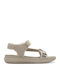 Flache Sandalen für Damen in Gray Farbe