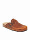 Adam's Shoes Non-Slip Leather Clogs Brown