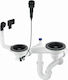 Deante Siphon Sink with Overflow Gray