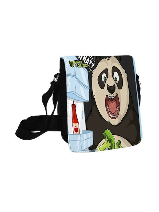 Small Unisex Panda Surprise Takeposition Shoulder Bag Black 980-1220
