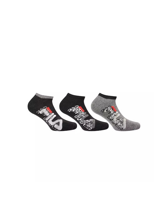 Fila Invisible Athletic Socks Black 3 Pairs