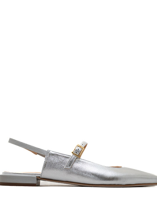 Raniero Conti Leather Silver Heels