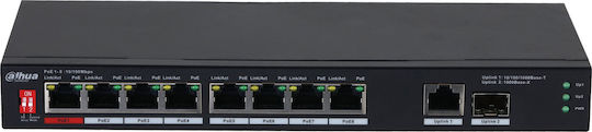 Dahua PFS3110-8ET1GT1GF-96 Unmanaged L2 PoE+ Switch with 8 Gigabit (1Gbps) Ethernet Ports