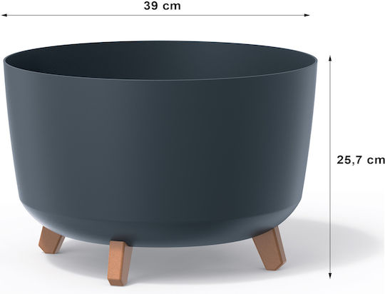 Prosperplast Саксия Сив 39x39x25.7εκ.