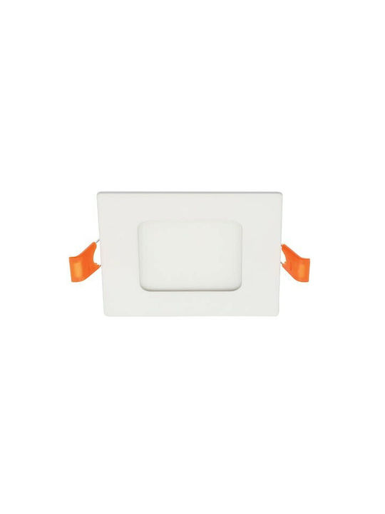 Vito Квадрат Вграден Спот с Патрон Вграден LED Бял 8.5x8.5см. 1бр